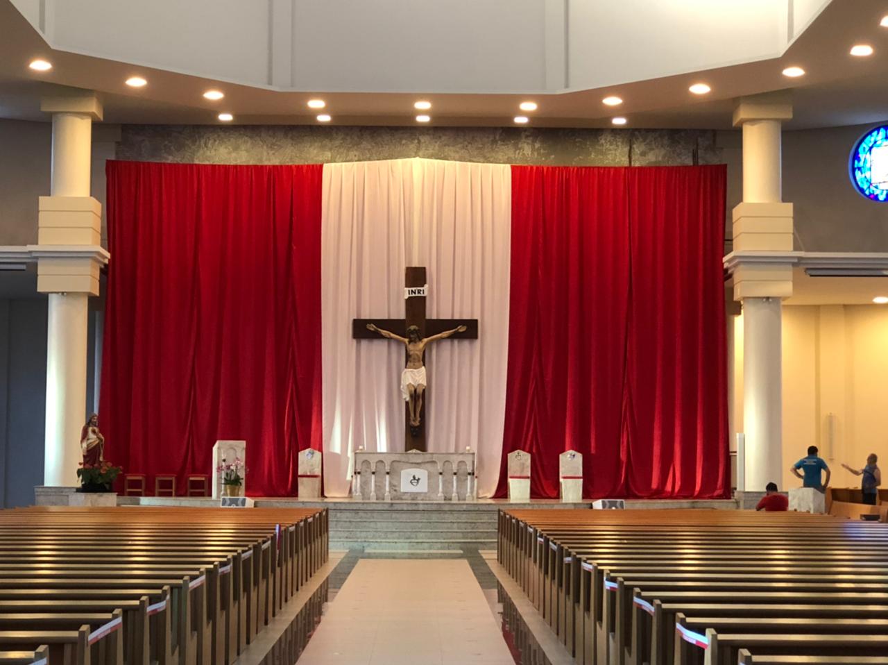 Mosaico no Altar Central Santuário SCMJ 6