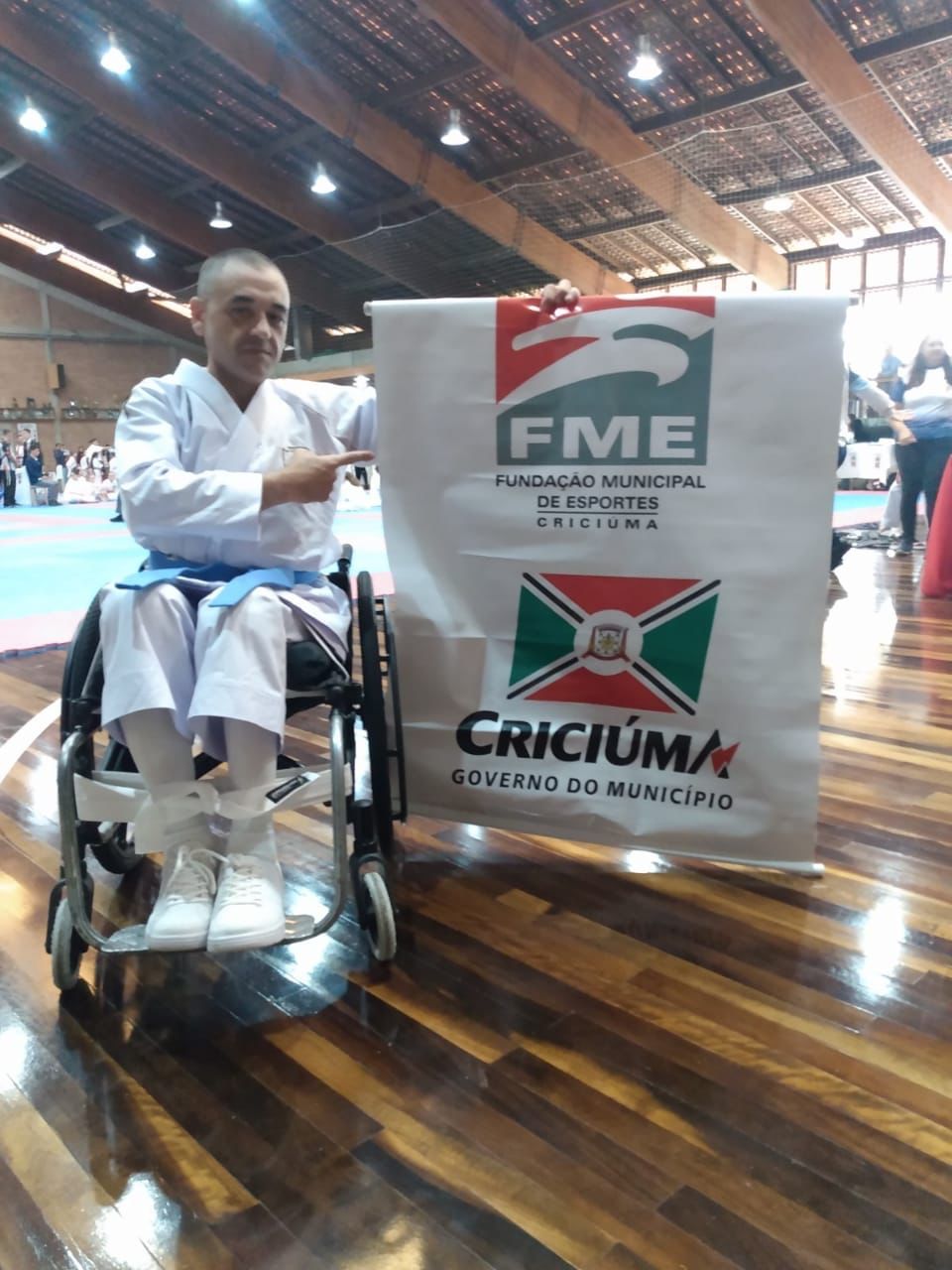 Atleta cadeirante de karate da FME Criciuma conquista vaga para o Campeonato Brasileiro Foto Divulgacao Decom 2