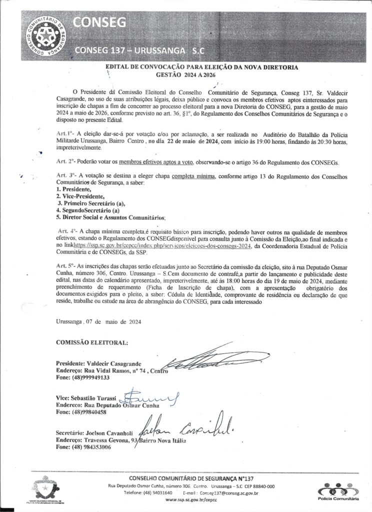 edital de conselho eleitoral page 0001