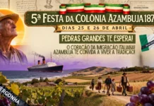 Com protesto contra a restrição da cidadania italiana, Pedras Grandes celebra a 5ª Festa da Colônia Azambuja 1877