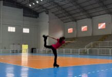 Cocal do Sul mantém única aula pública de patinação artística da Amrec