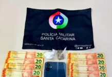 PM apreende drogas após perseguição na SC-108, em Urussanga