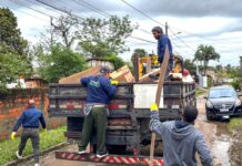 Prefeitura de Criciúma realiza atendimentos, limpeza e reparos em locais mais afetados pela chuva