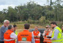 Cocal do Sul recebe secretário estadual para vistoria das obras da SC-108