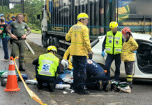 Mulher fica gravemente ferida em acidente na SC-108, em Urussanga