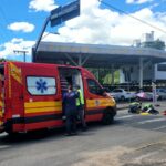 Idosa é atropelada por motociclista no Centro de Urussanga